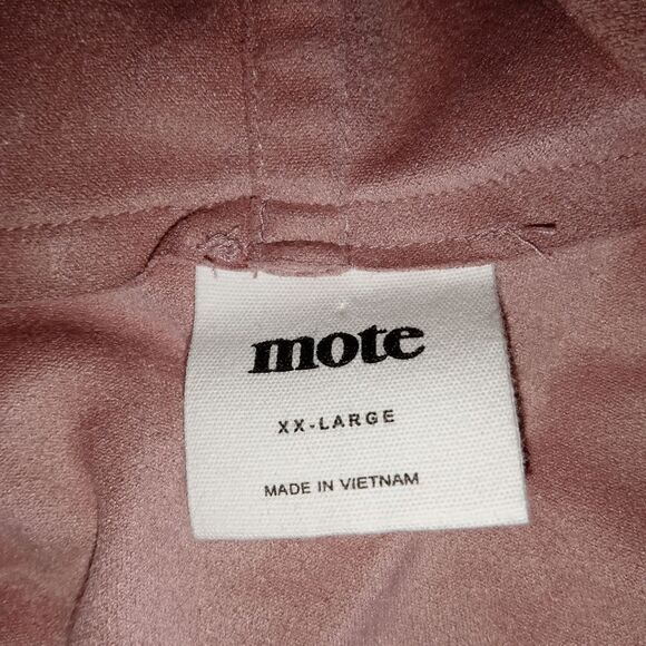ANTHROPLOGIE Mote Faux Suede, Dusty Rose Drape Shirt Jacket Size XXL - Picture 5 of 6